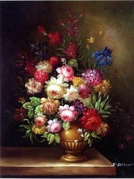 unknow artist Floral, beautiful classical still life of flowers.046